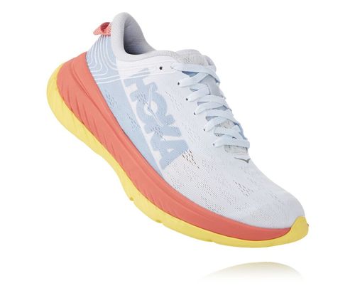 Hoka One One Dame Carbon X Road Løpesko Nimbus Cloud/Lantana Norge-57KYS